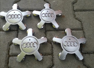 4szt Dekielki Audi srebrne 4F0601165N