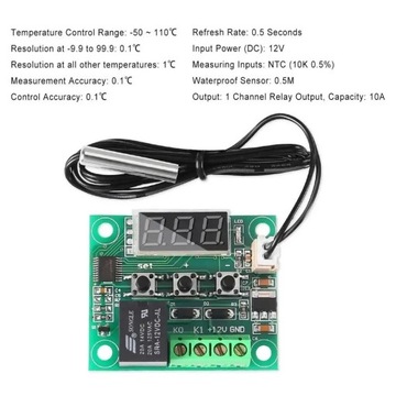 Regulator temperatury LED od -50C do +110C