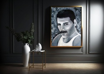 Freddie Mercury obraz malowany ręcznie 80/60