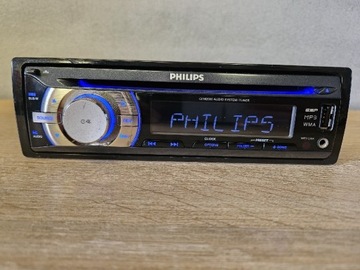 Radio samochodowe PHILIPS z CD MP3 AUX USB RCA 