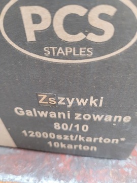 Zszywki galwanizowane 80/10 12000szt. 