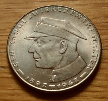 PRL- 10 złotych z 1967 r,gen. Świerczewski, mennic