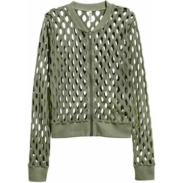 sweter bluzka kurtka H&M XS 34 cardigan khaki top