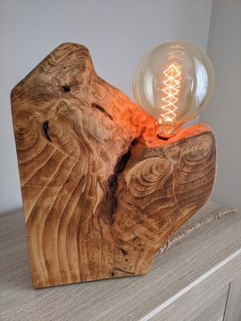Lampa drewniana loftowa - ręcznie robiona
