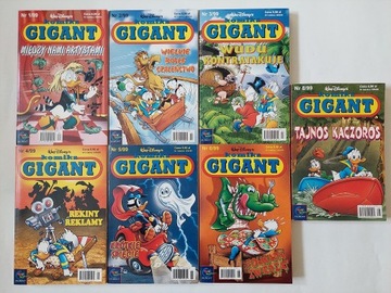 Komiks Gigant 1999 nr 1,2,3,4,5,6,8