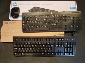 NOWE Logitech HP 2szt klawiatur mysz bezprzewodowe
