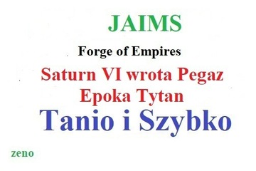 Forge of Empires Tytan Saturn Wrota Pegaz Jaims