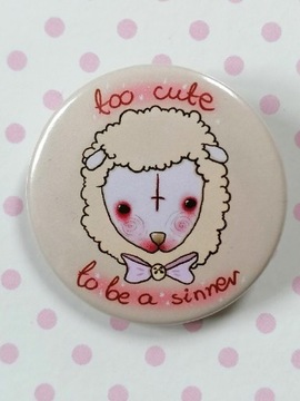 Przypinka Owca -Too cute to be a sinner-