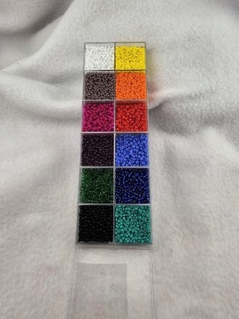 Hit 10000szt koraliki szklane drobne 2mm 12 kolor