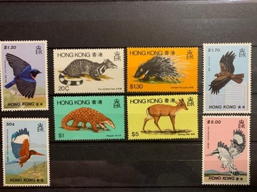 Znaczki Pocztowe Hong Kong 1982-86 Fauna Zwierzęta **