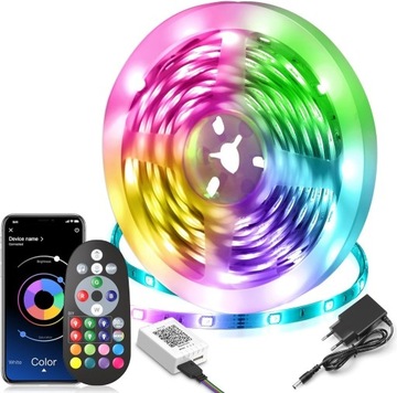 Inteligenta Taśma Led 30m RGB Bluetooth App pilot