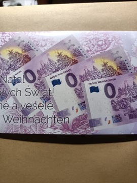 0 euro wesołych świąt 4szt Folder 