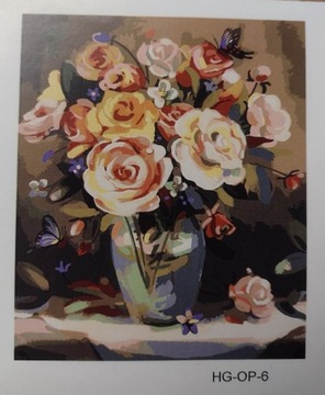 Malowanie po numerach kwiaty 40*50