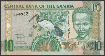 Gambia 10 dalasis 2013 - stan bankowy UNC