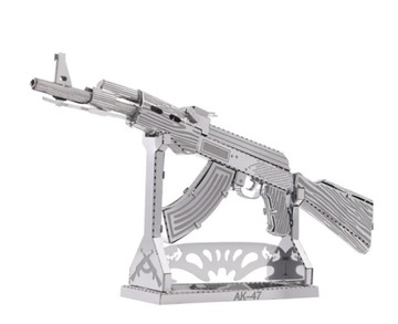AK-47 3D Metalowe Puzzle DIY Układanka