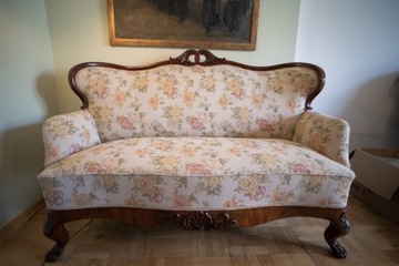 Sofa Ludwik XIXw. oryginalna - po renowacji