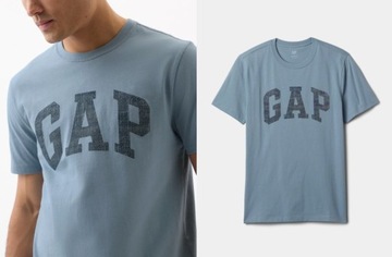 GAP niebieska koszulka z logo oryginał L