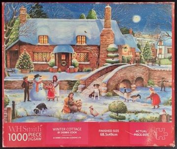 Puzzle 1000 WHSmith Winter cottage by Debbie Cook