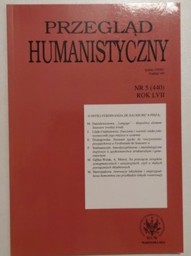 Przegląd humanistyczny nr 5 (440) rok LVII