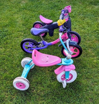 Zestaw 4 rowerów dla dziecka 