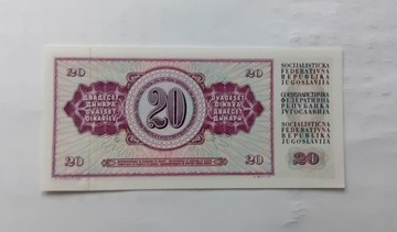 20 Dinarów Jugosławia 1974 r