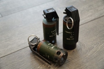 Wystrzelone granaty hukowe błyskowe