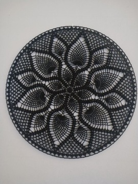 Mandala rozeta na szydełku 50 cm łapacz snów boho 