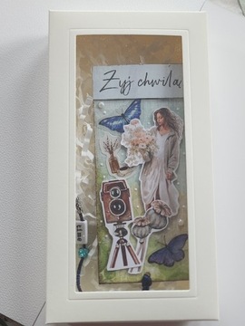 Zakładka do książki handmade "Żyj chwilą"