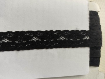 Koronka elastyczna czarna szer.2,5cm  -  wyprzedaż
