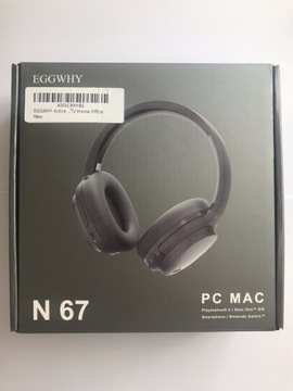 Słuchawki bezprzewodowe Eggwhy N67 ANC - Nowe