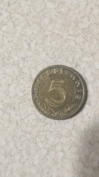 Moneta 5 pfening 1937 J