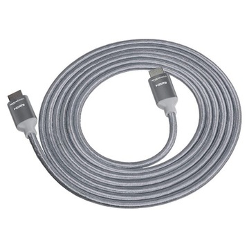 Amazon Basics pleciony kabel HDMI jasnoszary 3m