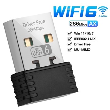Mini USB WIFI 6 karta sieciowa  802.11ax