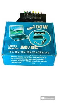 Uniwersalny zasilacz do laptopów 100W 8 wtyczek