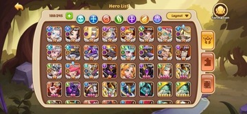 Konto Idle Heroes 222 lv