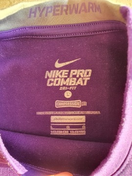 Bluzka Nike Pro Combat L 12-13 147-158 śliwka