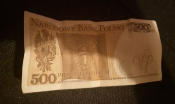 Banknot 500zł z prl