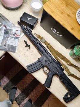 Karabin ASG DE m916G UTR 556 zestaw, lekki tuning