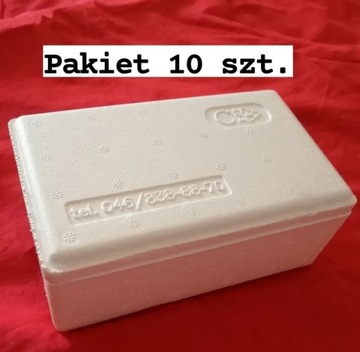 Pakiet 10xstyrobox pojemnik styropianowy