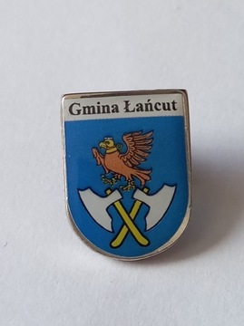 Herb gmina Łańcut przypinka pin odznaka wpinka