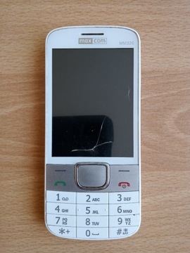 Telefon MAXCOM MM320 biały zbity ekran 