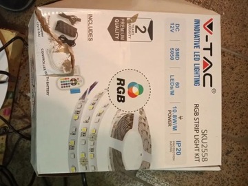 Taśma LED V-TAC Zestaw Taśma RGB 1000lm 5m SKU2558