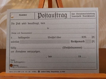 Niemiecki druk okupacja przekaz pocztowy