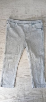 Zara leginsy jeans 92 szare
