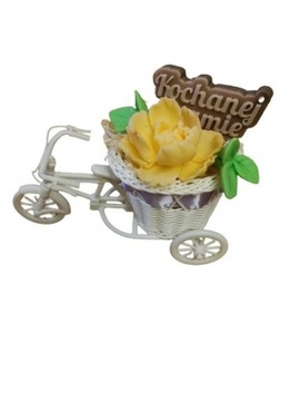 Flowerbox rowerek kwiaty mydlane Dzień Mamy 