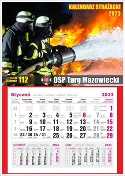 Kalendarze strażackie 2023 - 50 sztuk