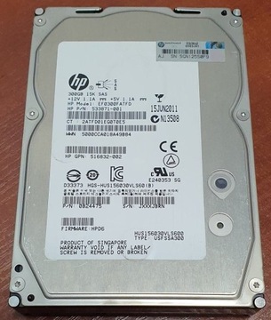 HP 300GB 15k 3,5 LFF EF0300FATFD SAS 533871-001