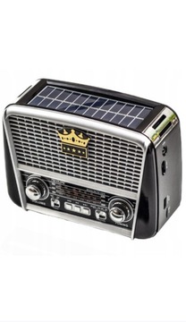 RADIO SOLARNE PRZENOŚNE RETRO AKUMULATOR SOLAR USB