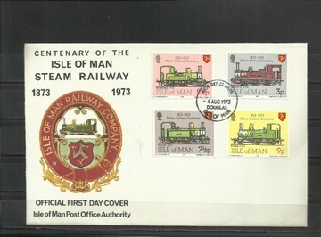 Isle of Man 1973 - Kolejnictwo, Pociągi , FDC