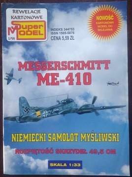 Model kartonowy ''MESSERSCHMITT ME-410''